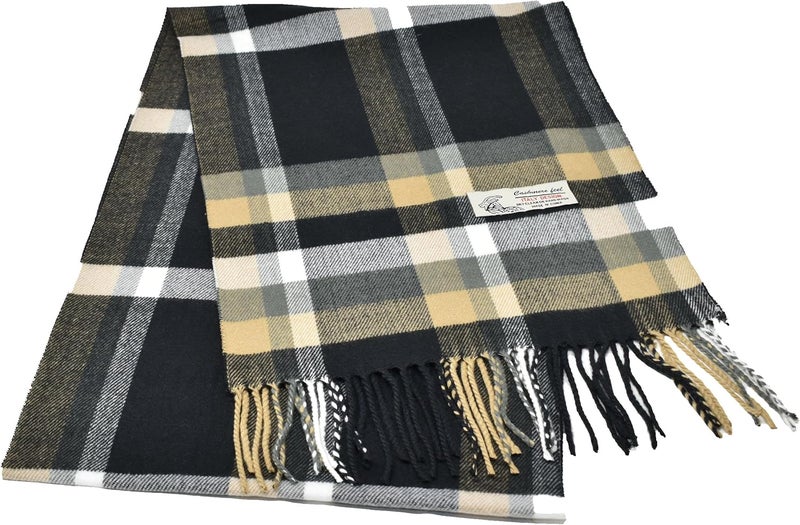 Glory Max Classic Plaid Striped Luxurious Checked Pattern Winter Scarf For Men Women Soft Cashmere Feel 72"x12" - Image 4